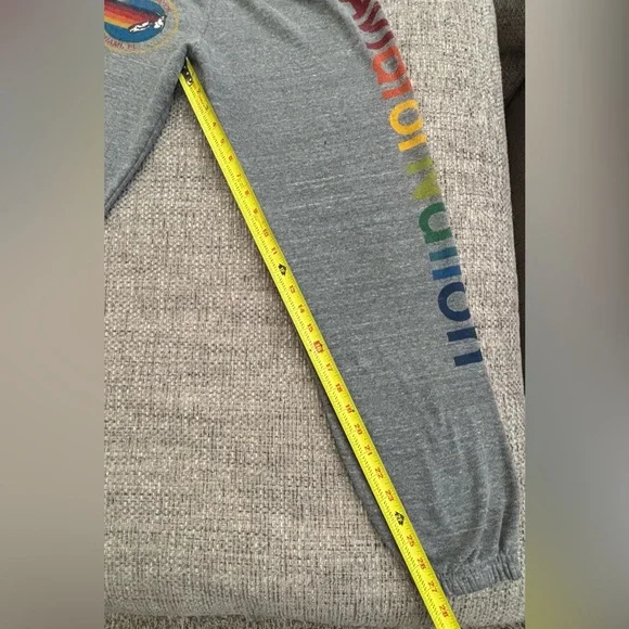 Aviator Nation 🌈 Grey Venice Logo Sweatshirt & Miami Logo Sweatpants Size Small - Picture 10 of 13
